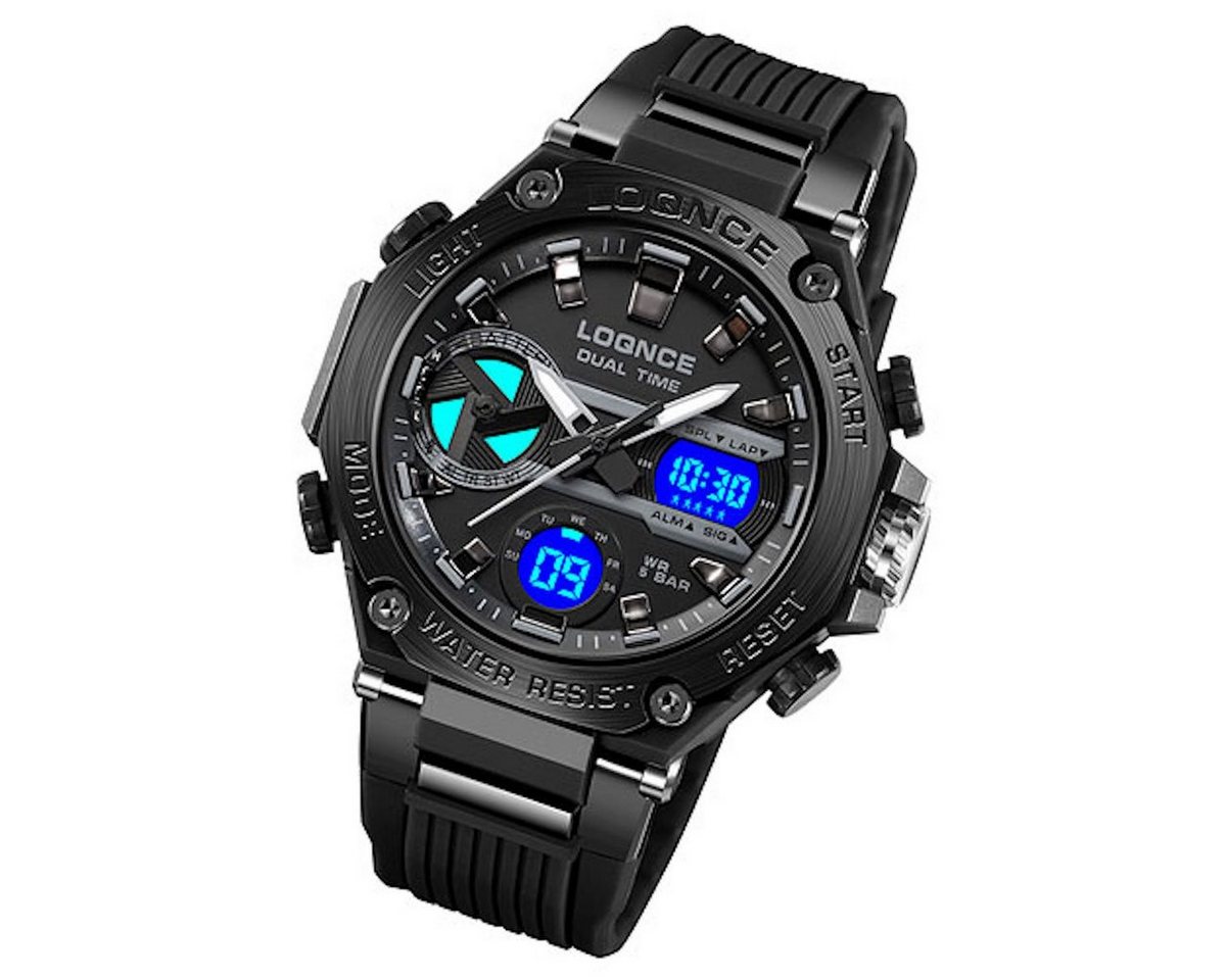 Taffstyle Sportuhr Herren Armbanduhr Digital Sportuhr Stopp Alarm Licht Chronograph Uhr, Geschenke für Männer zum Geburtstag Weihnachten Valentinstag Vatertag von Taffstyle