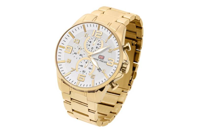 Taffstyle Sportuhr Herren Quarzuhr Chronograph Männer Armbanduhr Stoppuhr Wasserdicht, (Elegante Männer Quarzuhr - Ideales Geschenk zum Geburtstag Weihnachten Valentinstag Vatertag), Wasserdicht Kalender Stoppuhr Edelstahlarmband Chronograph von Taffstyle