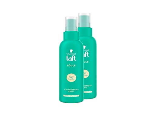 Schwarzkopf Taft Füllgebendes Spray (2x 150 ml), für spürbar volleres Haar und langanhaltenden Halt, Haarverdickungsspray für bis zu 48 Stunden Fülleffekt beim Haarstyling, Vegane Formel*. von TAFT