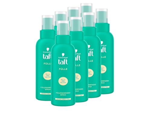 Schwarzkopf Taft Füllgebendes Spray (8x 150 ml), für spürbar volleres Haar und langanhaltenden Halt, Haarverdickungsspray für bis zu 48 Stunden Fülleffekt beim Haarstyling, Vegane Formel*. von TAFT