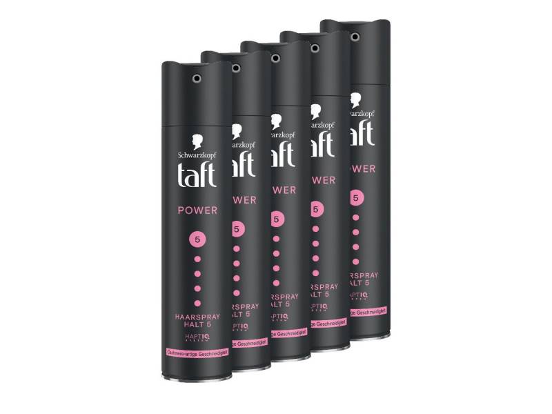 Taft Haarspray Schwarzkopf, Power Cashmere Haarstyling, Vorratspack, 5-tlg., 5x 250 ml, HaptIQ System von Taft