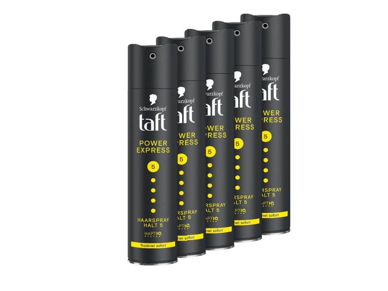 Taft Haarspray Schwarzkopf, Power Express, Vorratspack, 5-tlg., 5x 250 ml, HaptIQ System von Taft