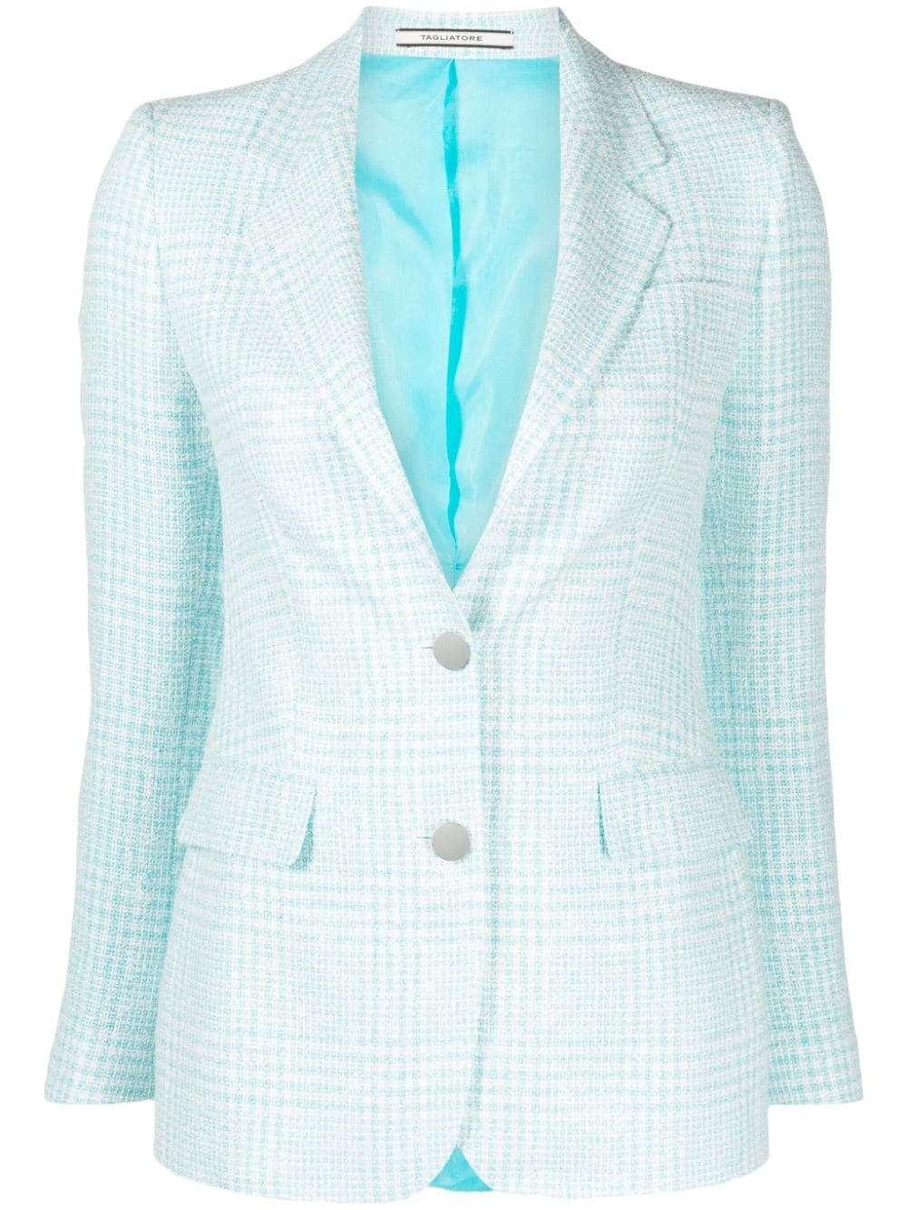 Tagliatore Einreihiger Tweed-Blazer - Blau von Tagliatore