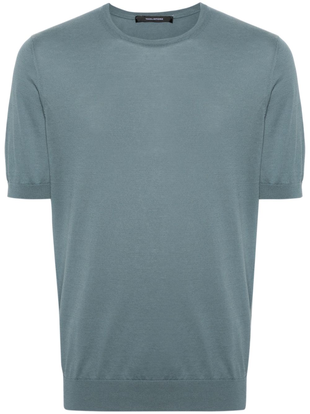 Tagliatore Fein gestricktes T-Shirt - Blau von Tagliatore