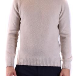 Tagliatore Herren Luxuriöser Woll-kaschmir Weißer Strickpullover von Tagliatore