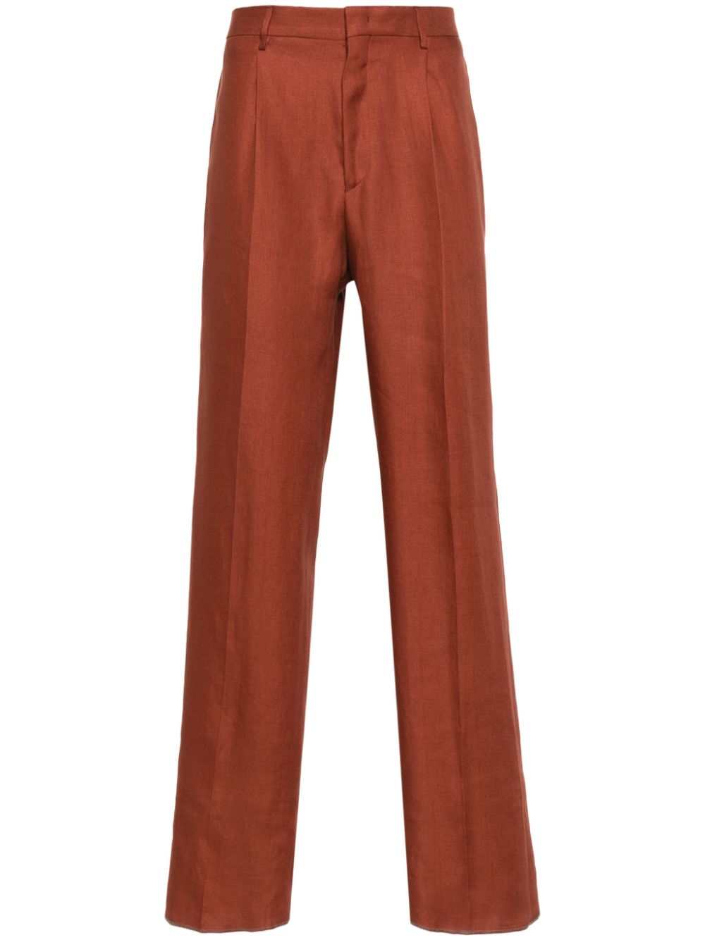 Tagliatore Martin Tapered-Hose aus Leinen - Orange von Tagliatore