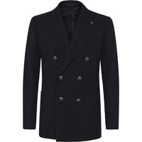 Tagliatore Zweireihiger Blazer mit aufgesetzten Taschen und Spitzfasson, Slim in 50 von Tagliatore