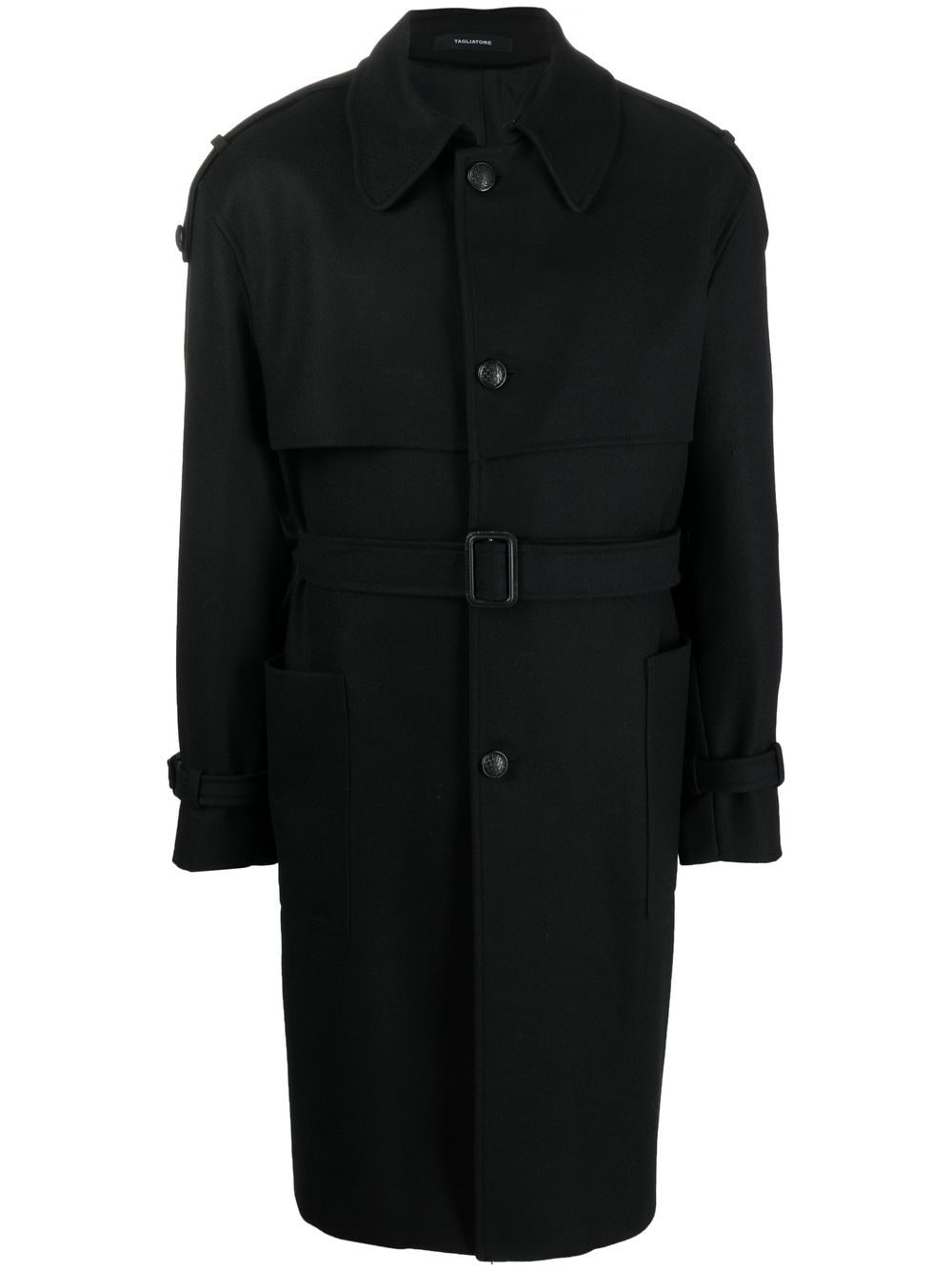 Tagliatore Trenchcoat mit Gürtel - Schwarz von Tagliatore