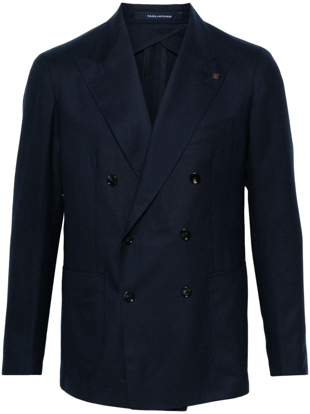 Tagliatore cashmere double-breasted blazer - Blau von Tagliatore