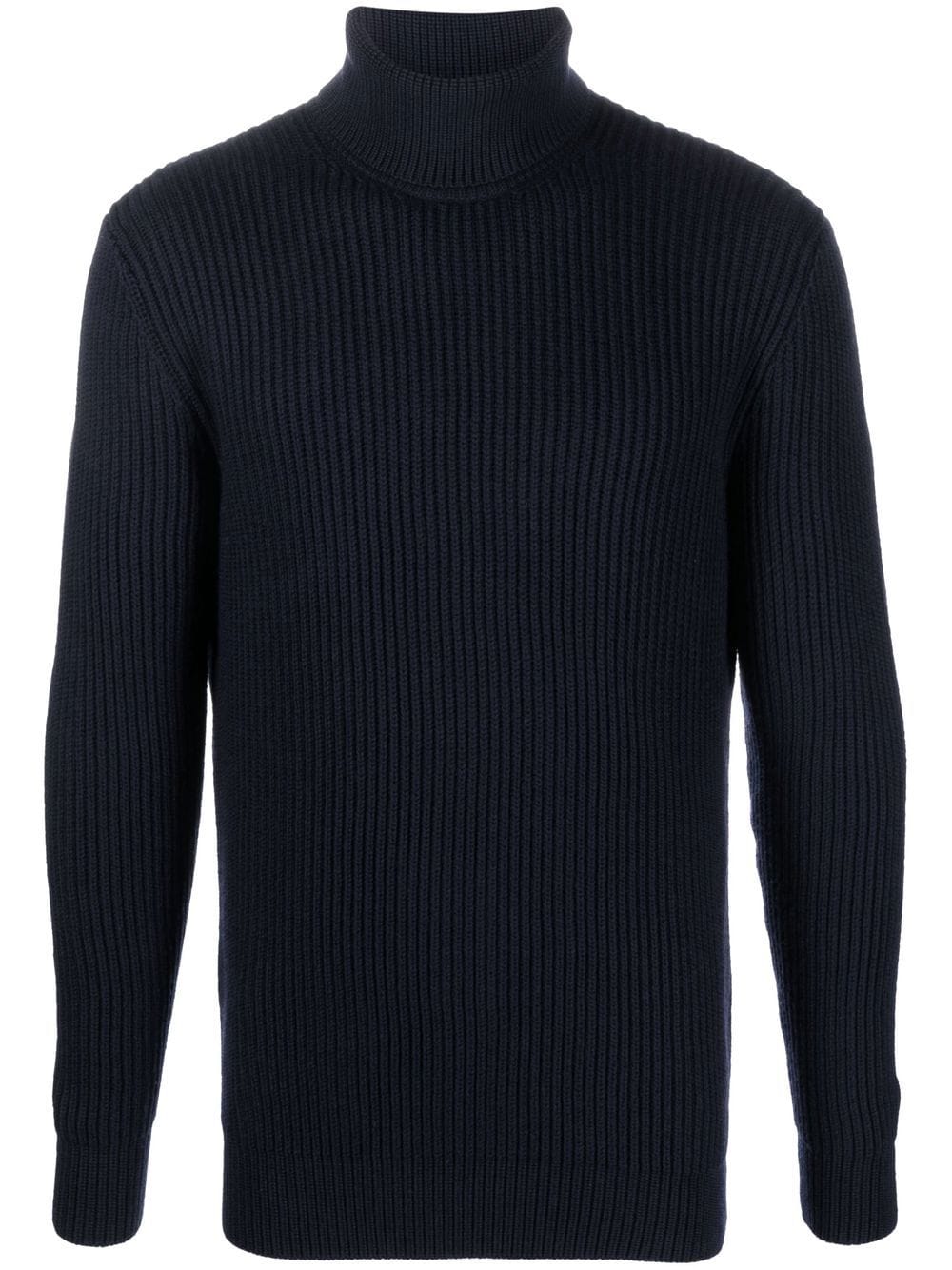 Tagliatore Gerippter Rollkragenpullover - Blau von Tagliatore