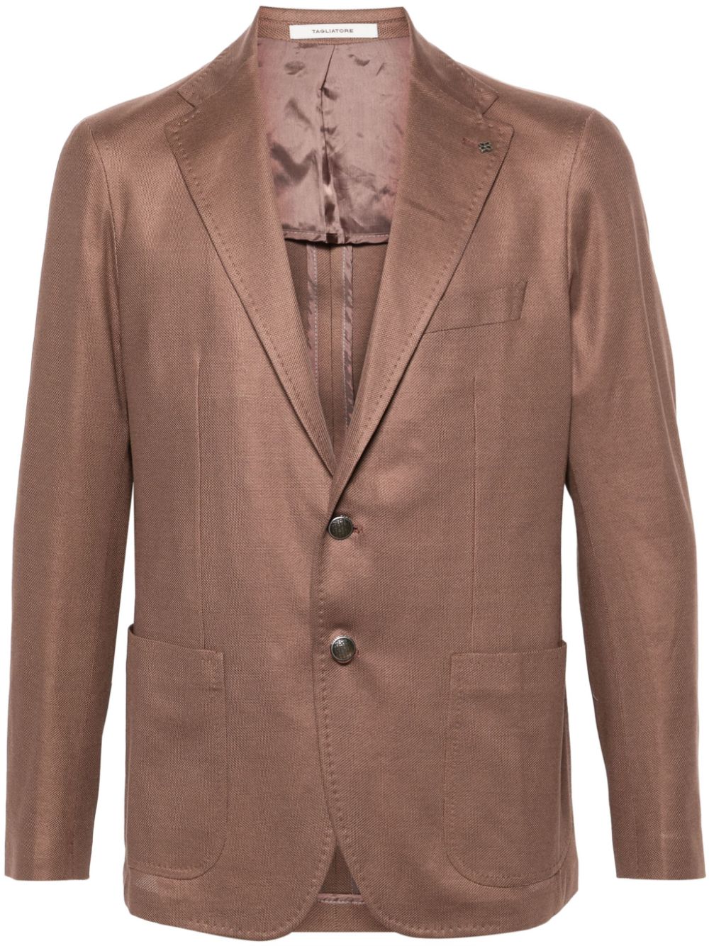 Tagliatore single-breasted cotton blazer - Braun von Tagliatore