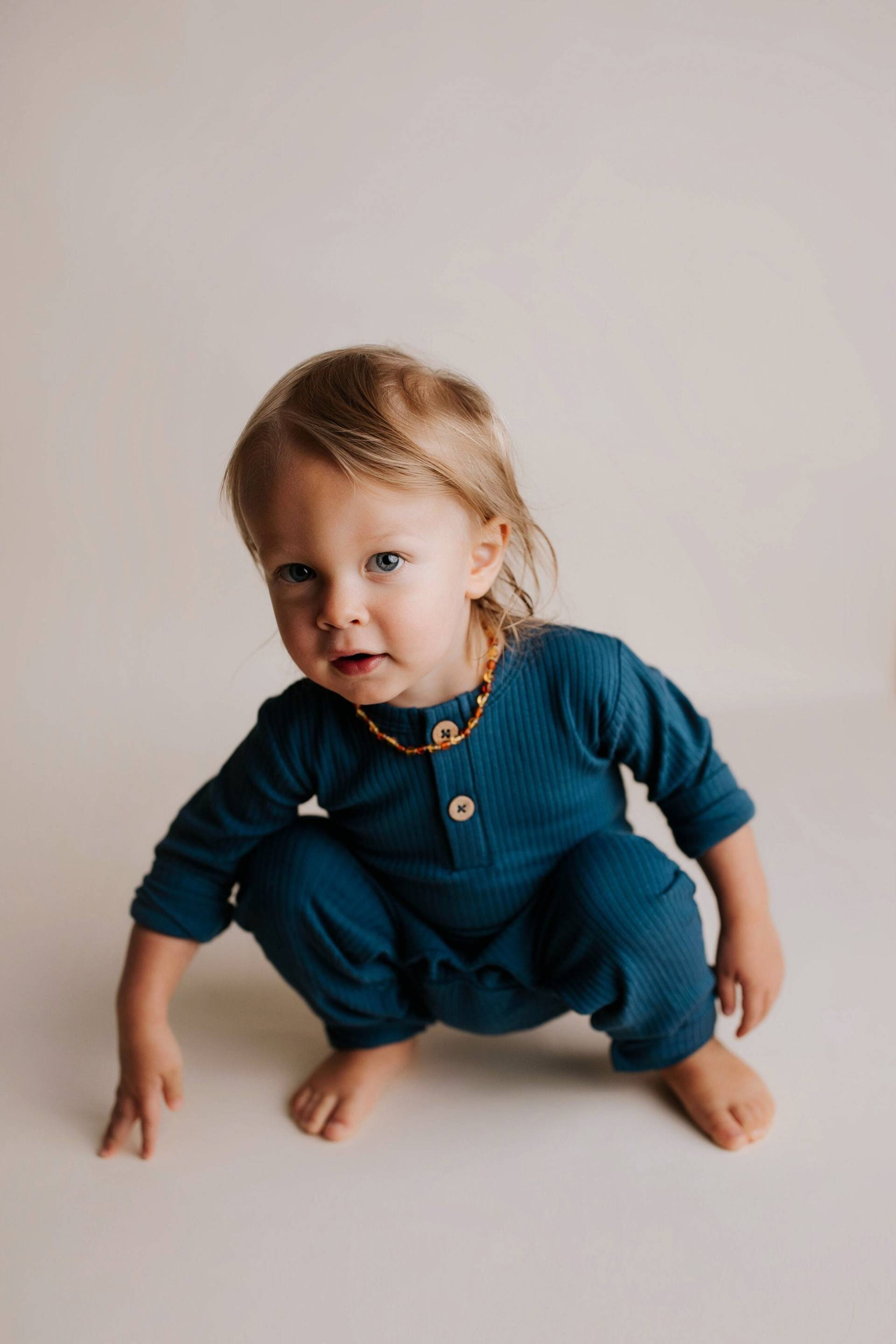 Three Little Tots - Baby Mädchen Jungen Romper Gerippter Bodysuit Solid Plain One Piece Overalls Ein Stück Kleidung Outfits Herbst von TagsforTots