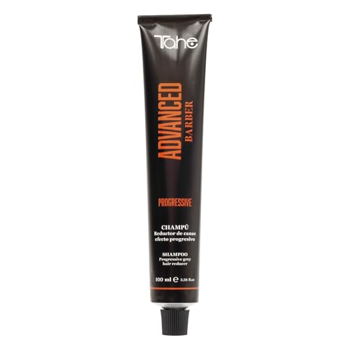 Tahe Advanced Barber Graureduzierendes Herren-Shampoo mit progressiver Wirkung, neue verbesserte Formel, 100 ml von Tahe