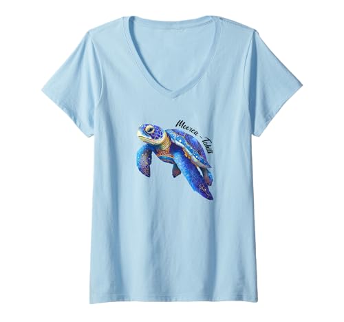 Damen Französisch-Polynesien Moorea Tahiti T-Shirt mit V-Ausschnitt Damen Französisch-Polynesien Moorea Tahiti T-Shirt mit V-Ausschnitt von Tahiti Souvenir Store