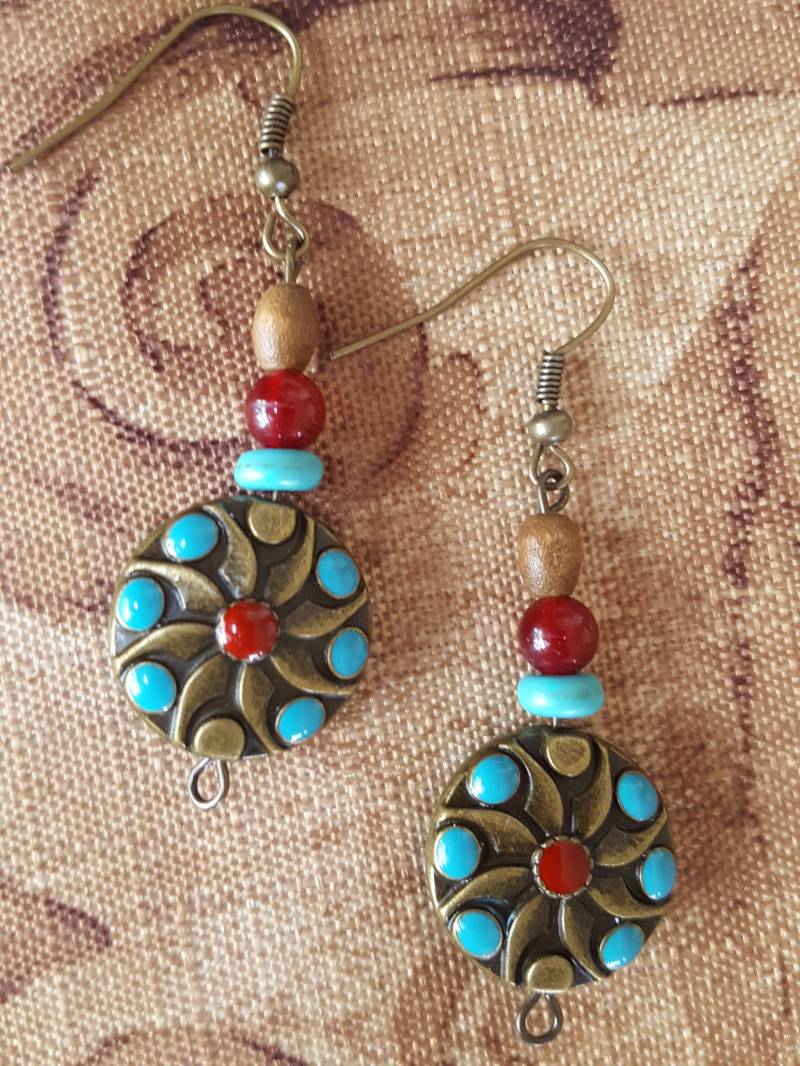 Messing Ohrringe - Mandala Boho Messing Ohrringe - Mandala Boho von TahoeCreations