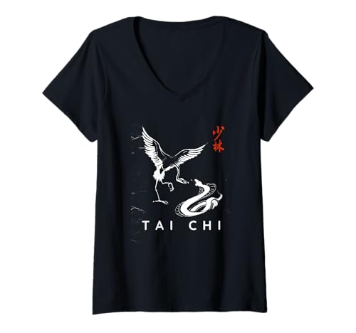 Damen Tai Chi Uniform / Tai Chi Outfit / Tai Chi Chuan Kalligraphie T-Shirt mit V-Ausschnitt Damen Tai Chi Uniform / Tai Chi Outfit / Tai Chi Chuan Kalligraphie T-Shirt mit V-Ausschnitt von Tai Chi Uniforms / Tai Chi Outfits / Tai Chi Fan