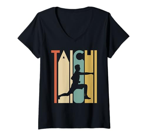 Damen Balance in Motion – Retro Tai Chi Yin Yang Kampfsport Geschenk T-Shirt mit V-Ausschnitt Damen Balance in Motion – Retro Tai Chi Yin Yang Kampfsport Geschenk T-Shirt mit V-Ausschnitt von Tai Chi Yin Yang Designs