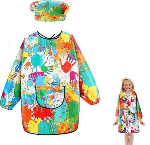 TaiXinYuly Malschürze, Kinder Malerkittel, Malschürze Kinder Malerkittel für 6-12 Jahre Mädchen Junge Tuschkittel Wasserdicht Malkittel Bastelschürze mit Ärmeln und Big Taschen für Schule Kunst TaiXinYuly Malschürze, Kinder Malerkittel, Malschürze Kinder Malerkittel für 6-12 Jahre Mädchen Junge Tuschkittel Wasserdicht Malkittel Bastelschürze mit Ärmeln und Big Taschen für Schule Kunst von TaiXinYuly