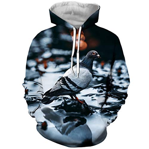 Birds Pigeon Hoodie 3D-Druck Männer Frauen Casual Hip Hop Langarm Sweatshirt Herbst Animal Tops 19 Asia S von Taiernafi