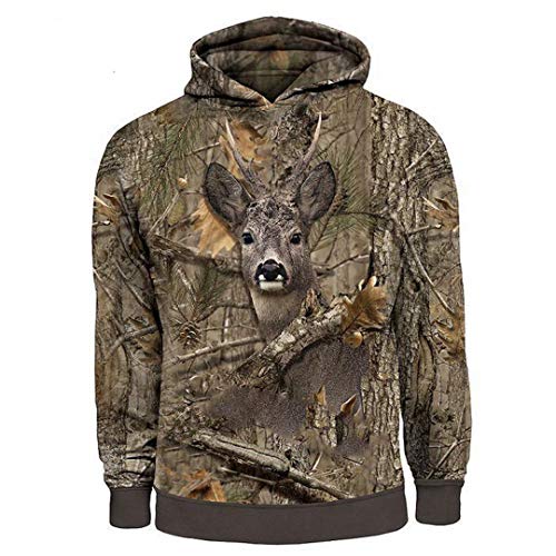 Taiernafi Camo Hunting Animal Herren Hoodies 3D-Druck Deer Casual Hip Hop Herbst Hoodie Frauen Harajuku Sweatshirt Hoodie Asia M von Taiernafi