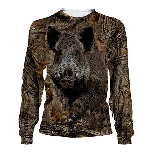 Herren Hoodies Tier Wildschwein Jagd Camo Print Casual Hip Hop Hoodie Männer Frauen Jagd Sweatshirt Sweatshirt Asia S von Taiernafi