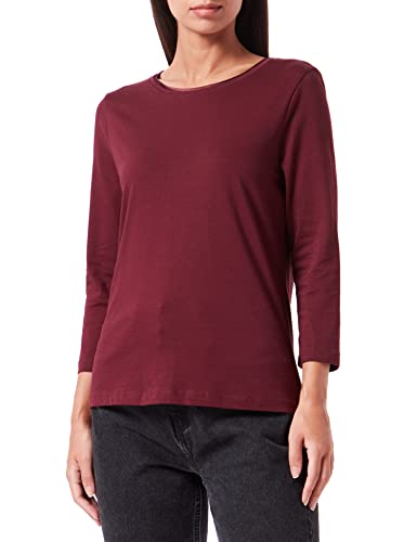 TAIFUN Damen 271011-16300 T-Shirt, Black Cherry, 46 von Taifun