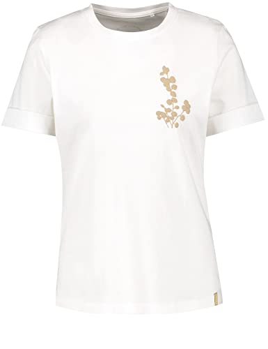 TAIFUN Damen 371318-16115 T-Shirt, White Gemustert, 48 von Taifun