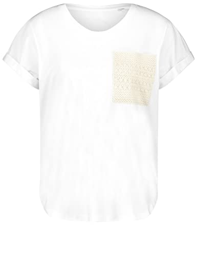 TAIFUN Damen 371338-16204 T-Shirt, Offwhite Gemustert, 46 von Taifun