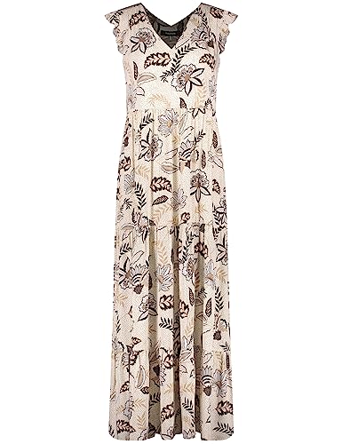 TAIFUN Damen 380317-11100 Kleid, Light Creme Gemustert, 42 von Taifun