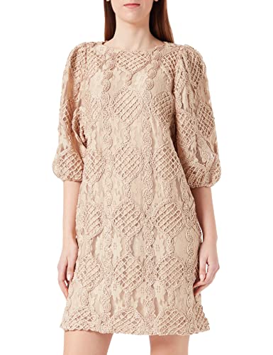 TAIFUN Damen 381311-16112 Kleid, Roasted Hazel, 38 von Taifun