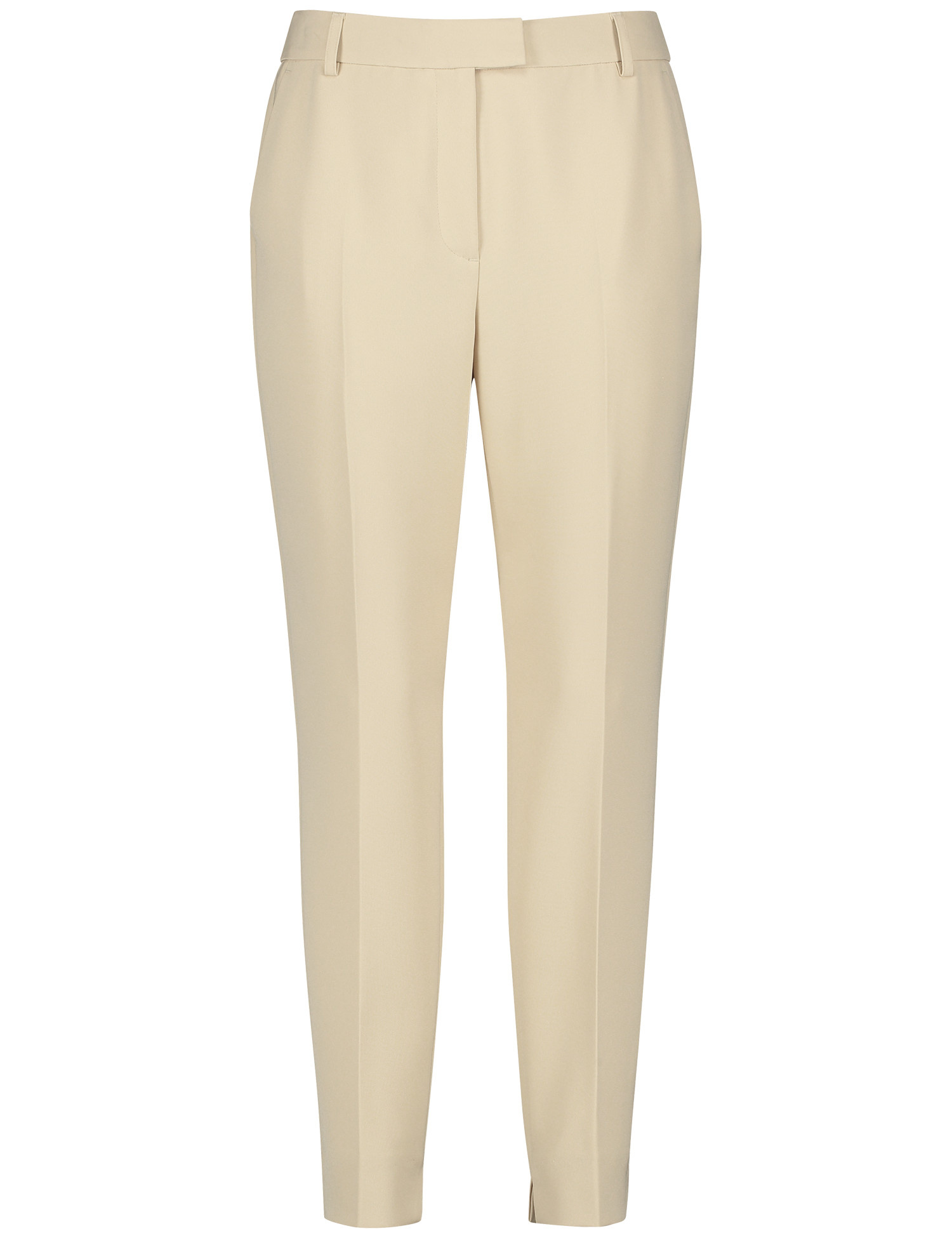 TAIFUN Damen 7/8 Hose mit Bügelfalten Slim Fit Beige, 36 von Taifun