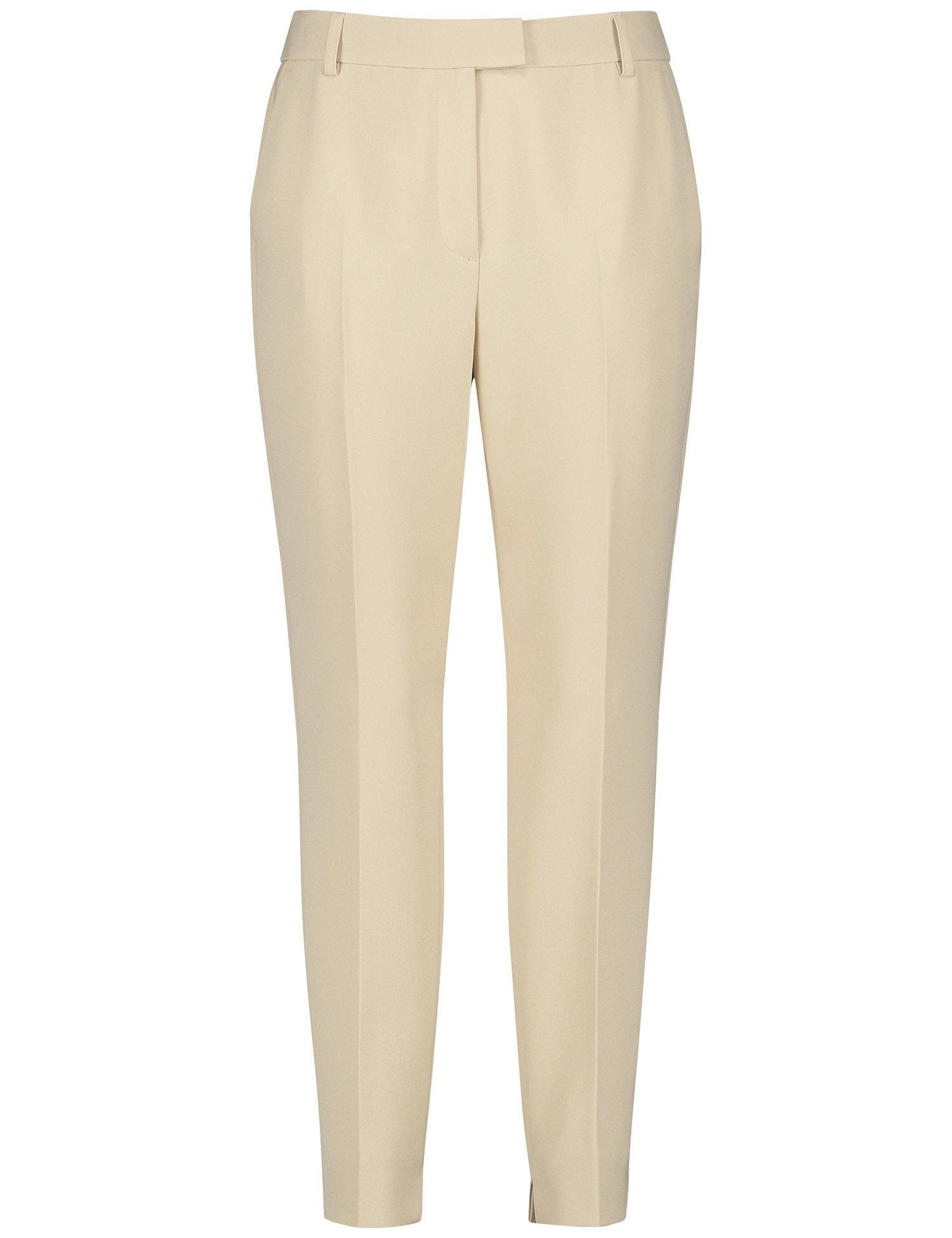 TAIFUN Damen 7/8 Hose mit Bügelfalten Slim Fit Beige, 46 von Taifun