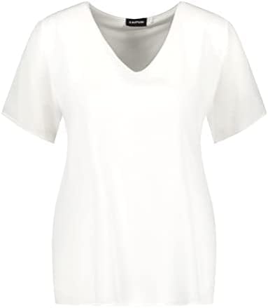 TAIFUN Damen 971986-19647 T-Shirt, Offwhite, 34 von Taifun