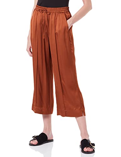 TAIFUN Damen Wide Leg H Freizeithose, Oatmeal Gemustert, 42 von Taifun