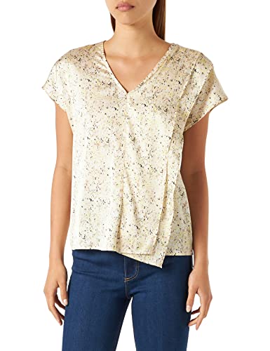 TAIFUN Damen 171064-16139 T-Shirt, Oatmeal Gemustert, 42 von Taifun