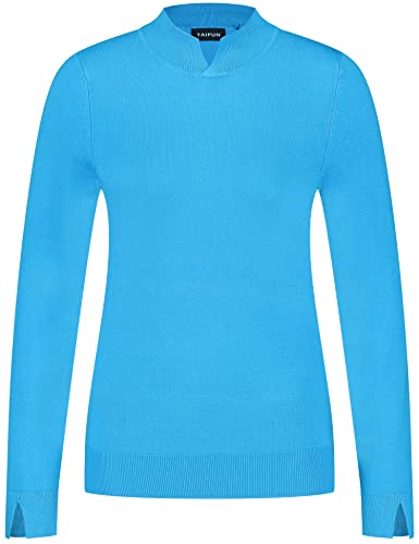 Taifun Damen 272025-15400 Pullover, Electric Blue, 44 EU von Taifun