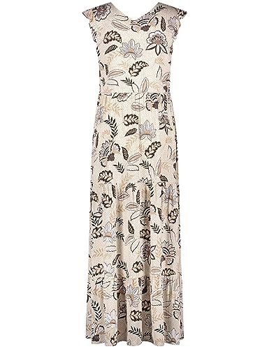 TAIFUN Damen 380317-11100 Kleid, Light Creme Gemustert, 44 von Taifun