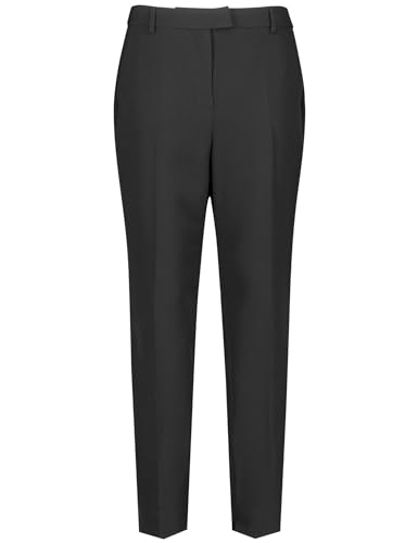 Taifun Damen 7/8 Hose mit Bügelfalten Slim Fit unifarben 7/8 Länge Schwarz 44 von Taifun