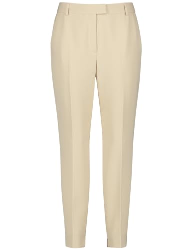 Taifun Damen 7/8 Hose mit Bügelfalten Tailored Fit unifarben 7/8 Länge Warm Sand 44 von Taifun