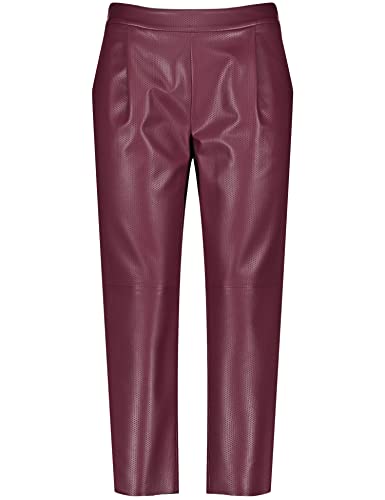 TAIFUN Damen 220006-11604 Hose, Black Cherry, 40 von Taifun