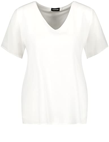 TAIFUN Damen 971986-19647 T-Shirt, Offwhite, 40 von Taifun