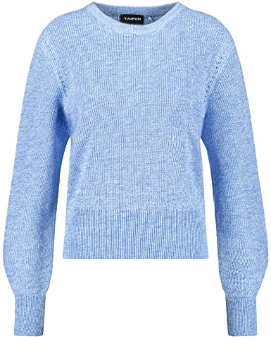 TAIFUN Damen 972920-19510 Pullover, Clear Sky Gemustert, 44 von Taifun