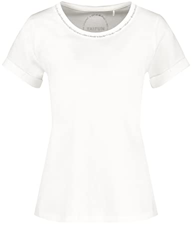 TAIFUN Damen 971988-19650 T-Shirt, Offwhite, 38 von Taifun