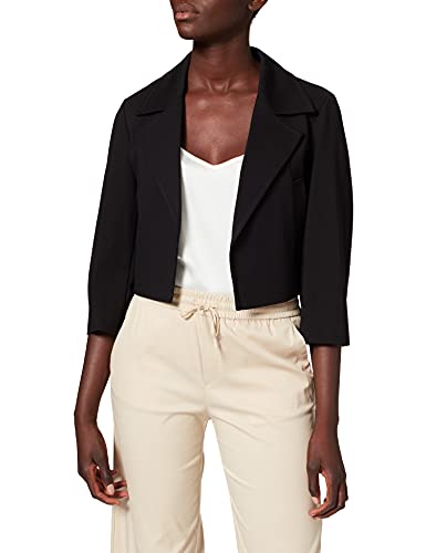 TAIFUN Damen 3/4 Arm Blazer, Black, 36 von Taifun