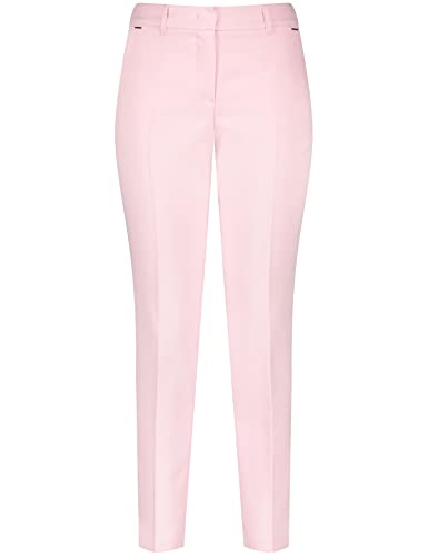 Taifun Damen Chino Slim Peg Leg Hose Tuch/Kombi verkürzt Chino unifarben leicht verkürztes Bein Blush 34 von Taifun