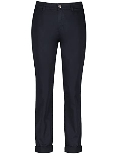 Taifun Damen Chino TS aus Baumwoll-Stretch Hose Freizeit verkürzt Chino unifarben 7/8 Länge Marine 40 von Taifun