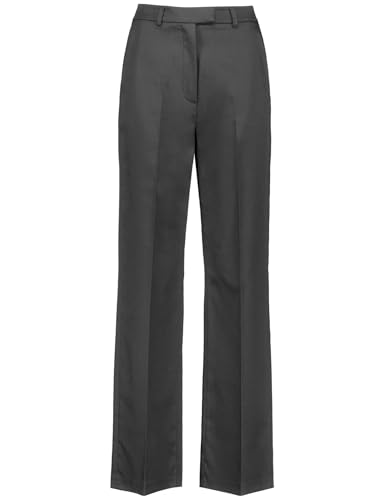 Taifun Damen Elegante Hose mit weitem Bein Wide Leg unifarben reguläre Länge Schwarz 40 von Taifun