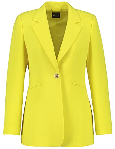 Taifun Damen Eleganter Blazer Langarm, geknöpfte Armschlitze unifarben Vibrant Lime 34 von Taifun