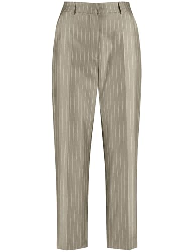 Taifun Damen Feine 7/8 Hose mit Nadelstreifen Straight Fit gestreift 7/8 Länge New Sage Gemustert 34 von Taifun