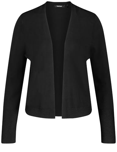 Taifun Damen Feine Strickjacke mit Struktur-Details Langarm unifarben Schwarz 40 Taifun Damen Feine Strickjacke mit Struktur-Details Langarm unifarben Schwarz 40 von Taifun